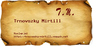 Trnovszky Mirtill névjegykártya